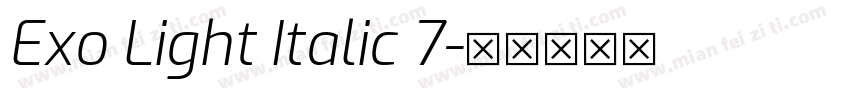 Exo Light Italic 7字体转换